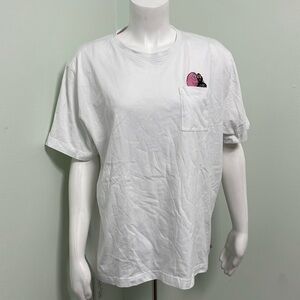Barbapapa white embroidered pocket tee XL